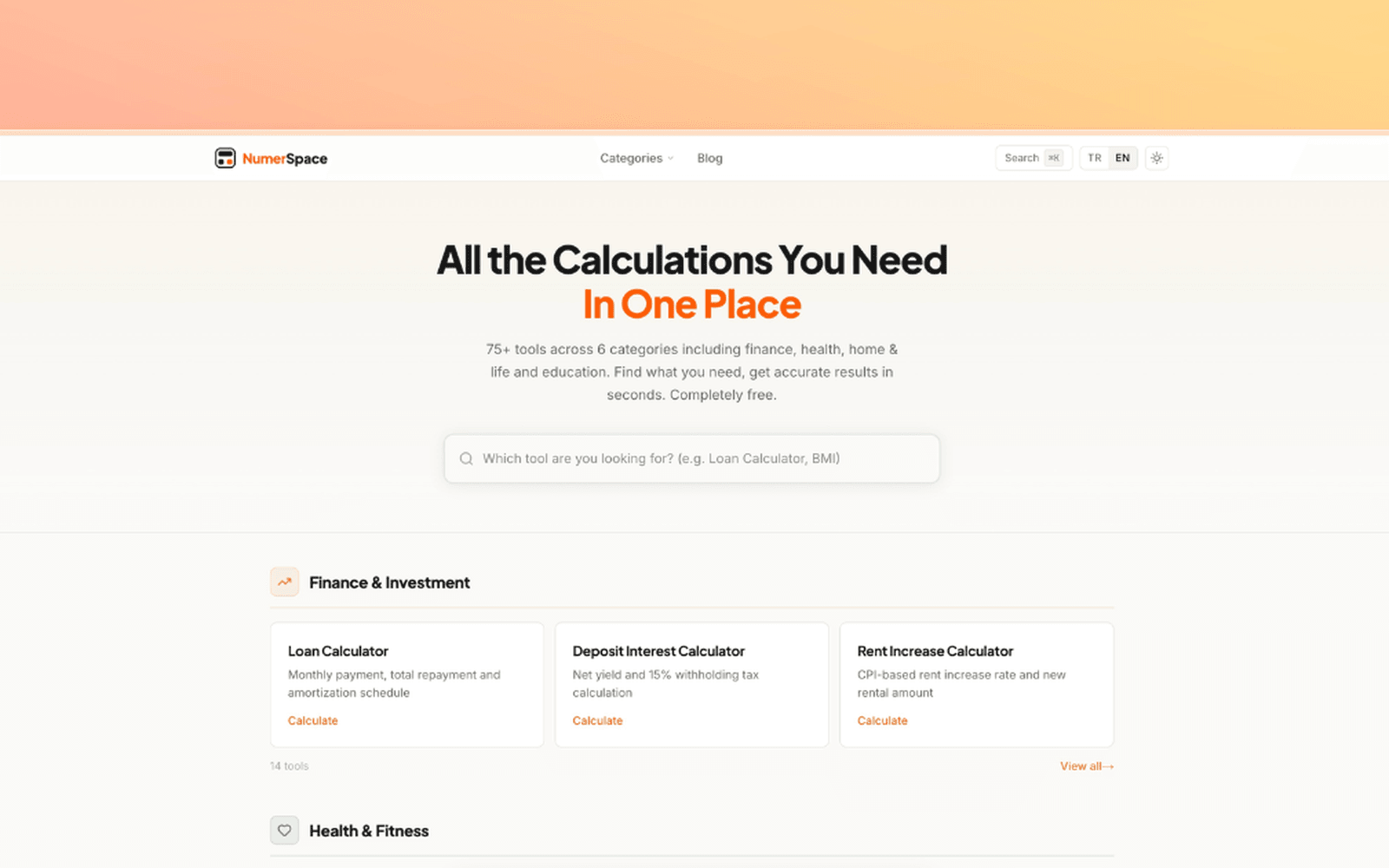 NumerSpace - Calculator Platform
