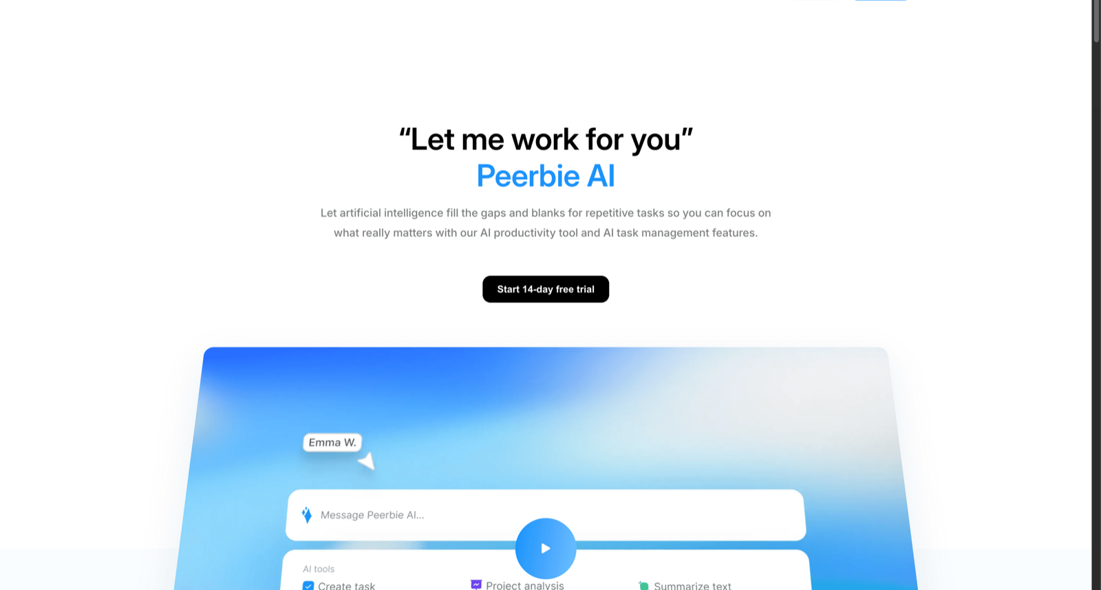 Peerbie AI features